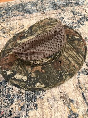 RedHead Forest Camo Bucket Hat with Tan Mesh Lining Bass Pro Shop Large